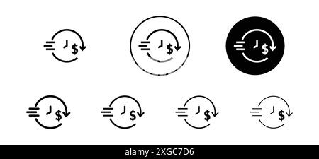 BNPL-Symbolvektor-Logo-Set-Sammlung für Web-App-ui Stock Vektor