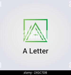 A Letter Icon Design Single Isolated Logo Design Brand Corporate Identity verschiedene Farben editierbare Vorlage Vektor Monogramm Emblem Illustration Marke Stock Vektor