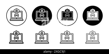 IOT-Sicherheitstools Symbol-Vektor-Logo-Set-Sammlung für Web-App-ui Stock Vektor