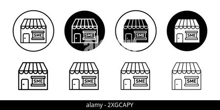 Sammlung von SME-Symbolvektorlogos für Web-App-ui Stock Vektor