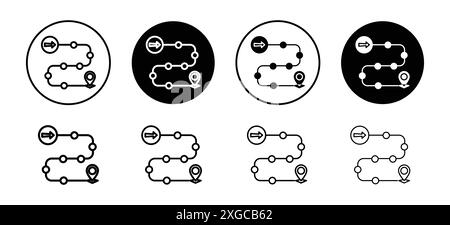 Projektentwicklung Road Mapping Symbol Vektor Logo Set Sammlung für Web App ui Stock Vektor