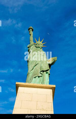 Frankreich, Paris, die Freiheitsstatue auf der Ile aux Cygnes Stockfoto