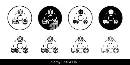 Sammlung von Symbolen für Lieferketten-Vektor-Logos für Web-App-ui Stock Vektor