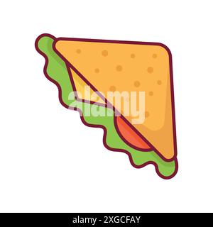 Sandwich-Symbol-Vektor-Designvorlage in weißem Hintergrund Stock Vektor