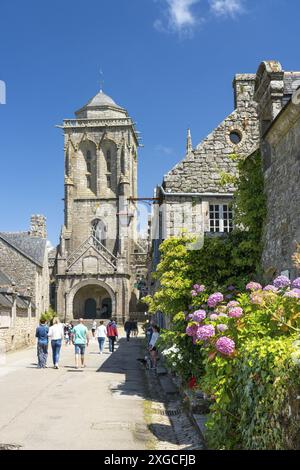 Frankreich, Finistere, Cornouaille, Locronan, gekennzeichnet mit Les plus Beaux Villages de France (die schönsten Dörfer Frankreichs) Stockfoto