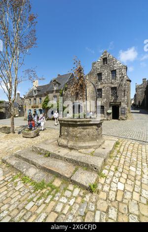 Frankreich, Finistere, Cornouaille, Locronan, gekennzeichnet mit Les plus Beaux Villages de France (die schönsten Dörfer Frankreichs) Stockfoto