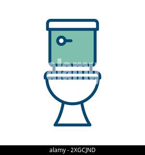 WC-Symbol Vektor-Design-Vorlage in weißem Hintergrund Stock Vektor