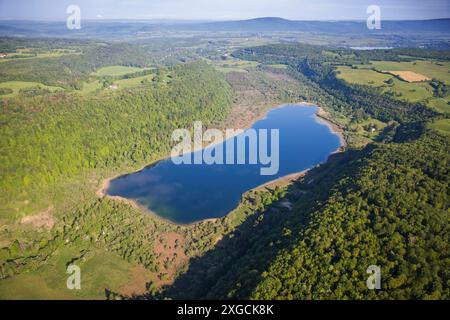 Frankreich, Jura, Chambly See (Luftaufnahme) Stockfoto