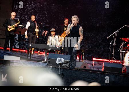 Berlin, Deutschland. Juli 2024. Der deutsche Sänger Peter Maffay tritt am 4. Juli 2024 bei einem Goodbye Tour Konzert in der Waldbühne in Berlin auf. (Foto: Emmanuele Contini/NurPhoto) Credit: NurPhoto SRL/Alamy Live News Stockfoto