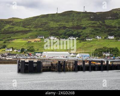 Der Hafen von Uig auf der Isle of Skye, Schottland, Vereinigtes Königreich. Stockfoto