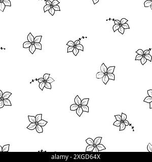 Hibiskusblüten sind ein nahtloses Muster. Vektorillustration eines Hintergrunds von Blumen. Stockfoto