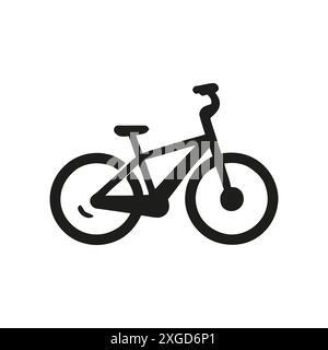 Fahrradsymbol Einfache Schwarze Illustration Stock Vektor