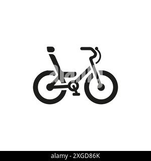 Minimalistisches Fahrrad-Symbol für modernes Design Stock Vektor