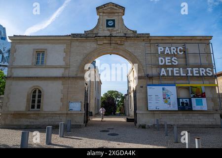 Parc des Ateliers, Arles, Bouches du Rhone, Provence-Alpes-Cote d'Azur, Frankreich, Europa Stockfoto
