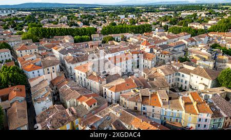 Luftlinie von Orange, Vaucluse, Provence-Alpes-Cote d'Azur, Frankreich, Europa Stockfoto