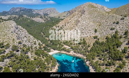 Luftlinie der Halbinsel Formentor, Mallorca, Balearen, Spanien, Mittelmeer, Europa Stockfoto