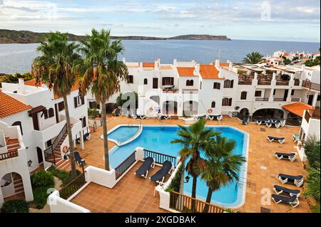 Tramontana Park Hotel in Platges de Fornells, Badeort, Menorca, Balearen, Spanien, Mittelmeerraum, Europa Stockfoto