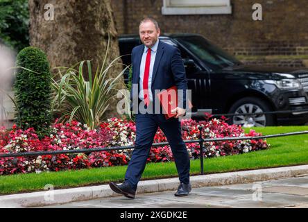 Ian Murray, Staatssekretär für Schottland, in der Downing Street zu einer Kabinettssitzung. Stockfoto