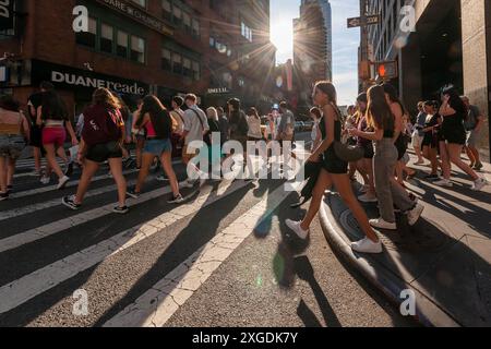 Am Mittwoch, 3. Juli 2024, am Times Square in New York. © Richard B. Levine) Stockfoto