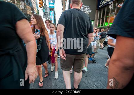 Am Mittwoch, 3. Juli 2024, am Times Square in New York. © Richard B. Levine) Stockfoto