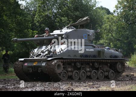 Sherman M4A1(W)76 VVSS-Panzer aus dem Zweiten Weltkrieg Stockfoto