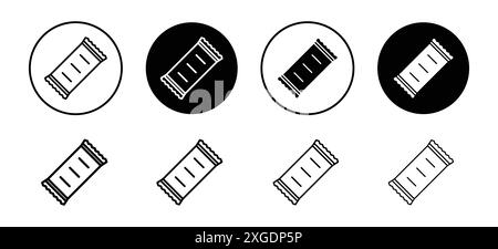 Müsliriegel Symbol Vektor Logo Set Sammlung für Web App ui Stock Vektor