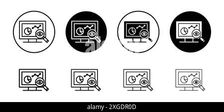 Sammlung von Überwachungssymbolen für Vektor-Logo für Web-App-ui Stock Vektor