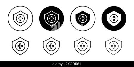 Stärkt das Immunsystem Symbol Vektor Logo Set Sammlung für Web App ui Stock Vektor