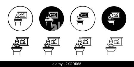 Sammlung von Präsentationssymbolen für Vektor-Logo für Web-App-ui Stock Vektor