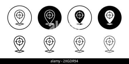 Sammlung des Symbols für das Tracking-System Vektor-Logo für die Web-App-benutzeroberfläche Stock Vektor