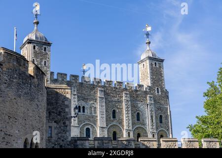 Außenansicht der mittelalterlichen Festung Tower of London Stockfoto