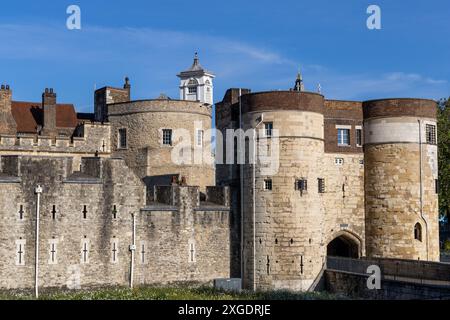 Eintritt in die mittelalterliche Festung Tower of London Stockfoto