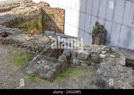 Archäologische Überreste alter Stadtgründungen in Wien, Österreich Stockfoto