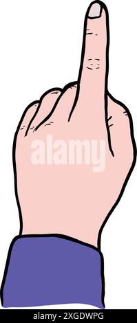 Klicker, Zeiger Handlinie Symbol Stock Vektor