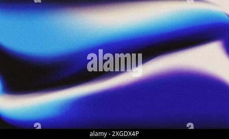 Abstrakter, körniger Hintergrund mit blauen Lila- und Weißtönen. Design, Poster, Vorlage, Desktop, Hintergrundbild Stockfoto