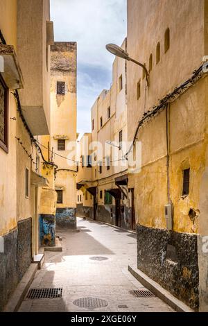 Fès, Marokko - 19. März 2024: Mellah, oder jüdisches Viertel in Fès, Marokko Stockfoto