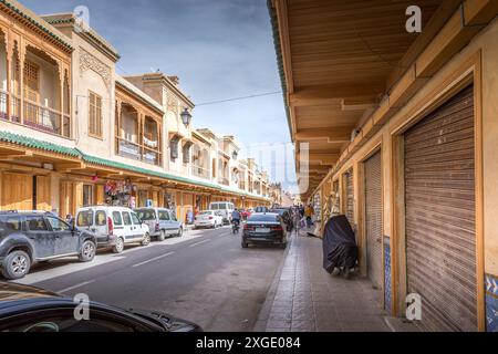 Fès, Marokko - 19. März 2024: Mellah, oder jüdisches Viertel in Fès, Marokko Stockfoto