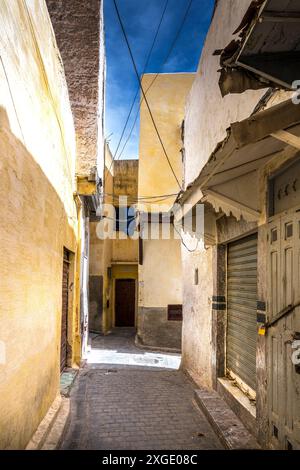 Fès, Marokko - 19. März 2024: Mellah, oder jüdisches Viertel in Fès, Marokko Stockfoto