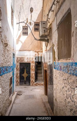 Fès, Marokko - 19. März 2024: Mellah, oder jüdisches Viertel in Fès, Marokko Stockfoto