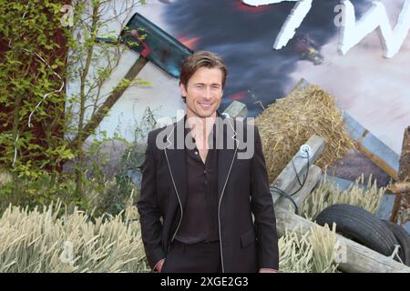 London, Großbritannien, 8. Juli 2024. Glen Powell besuchte die europäische Premiere von TWISTERS, Cineworld Leicester Square, London, Großbritannien. Credit Baz Seal/Alamy Live News Stockfoto