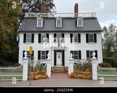 Das Ropes Mansion, ein historisches Haus in Salem, Massachusetts, wird als Muse betrieben und war Drehort für den Film Hocus Pocus Stockfoto