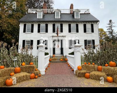 Das Ropes Mansion, ein historisches Haus in Salem, Massachusetts, wird als Muse betrieben und war Drehort für den Film Hocus Pocus Stockfoto