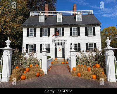 Das Ropes Mansion, ein historisches Haus in Salem, Massachusetts, wird als Muse betrieben und war Drehort für den Film Hocus Pocus Stockfoto