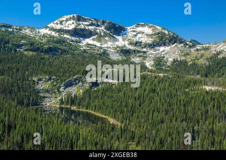 Upper Bear Lake in den bitterroot Mountains von idaho bei darby, montana Stockfoto