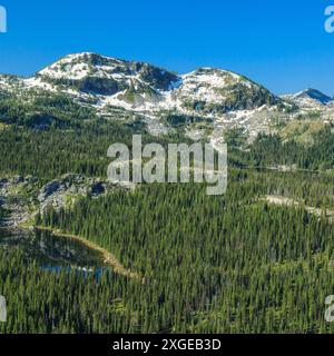 Upper Bear Lake und Coquina Lake in den bitterroot Mountains von idaho bei darby, montana Stockfoto