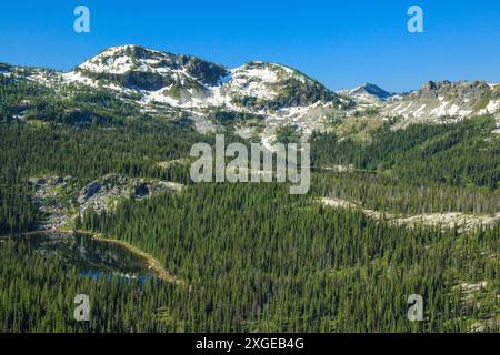 Upper Bear Lake und Coquina Lake in den bitterroot Mountains von idaho bei darby, montana Stockfoto