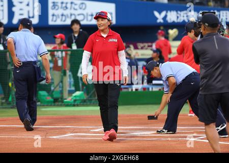 Kanagawa, Japan. Juli 2024. Reika Utsugi Head Coach (JPN) Softball: Softball-Spiel der Frauen zwischen Japan und den Vereinigten Staaten im Yokohama-Stadion in Kanagawa, Japan. Quelle: Yohei Osada/AFLO SPORT/Alamy Live News Stockfoto