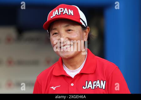Kanagawa, Japan. Juli 2024. Reika Utsugi Head Coach (JPN) Softball: Softball-Spiel der Frauen zwischen Japan und den Vereinigten Staaten im Yokohama-Stadion in Kanagawa, Japan. Quelle: Yohei Osada/AFLO SPORT/Alamy Live News Stockfoto