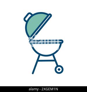 Barbecue-Symbol-Vektor-Design-Vorlage in weißem Hintergrund Stock Vektor