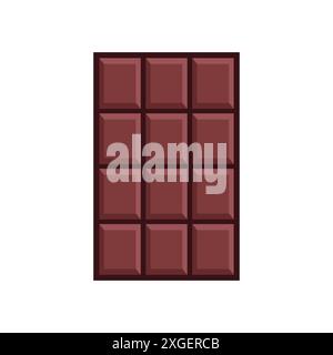 Schokoladen-Symbol-Vektor-Design-Vorlage in weißem Hintergrund Stock Vektor